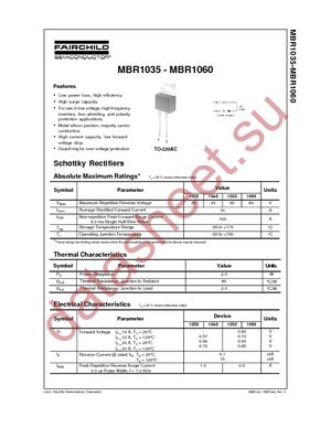 MBR1035 datasheet  